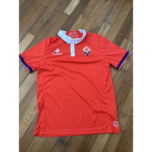 Le Coq Sportif Football Polo Fiorentina 2016/17 ACF Size 14 - Picture 1 of 6